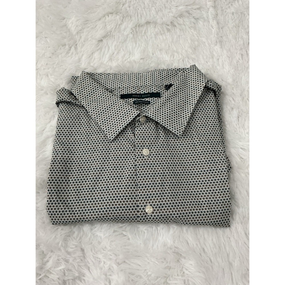 Perry Ellis Non Iron Stretch 3xl Men's Button down long sleeve geometric Shirt